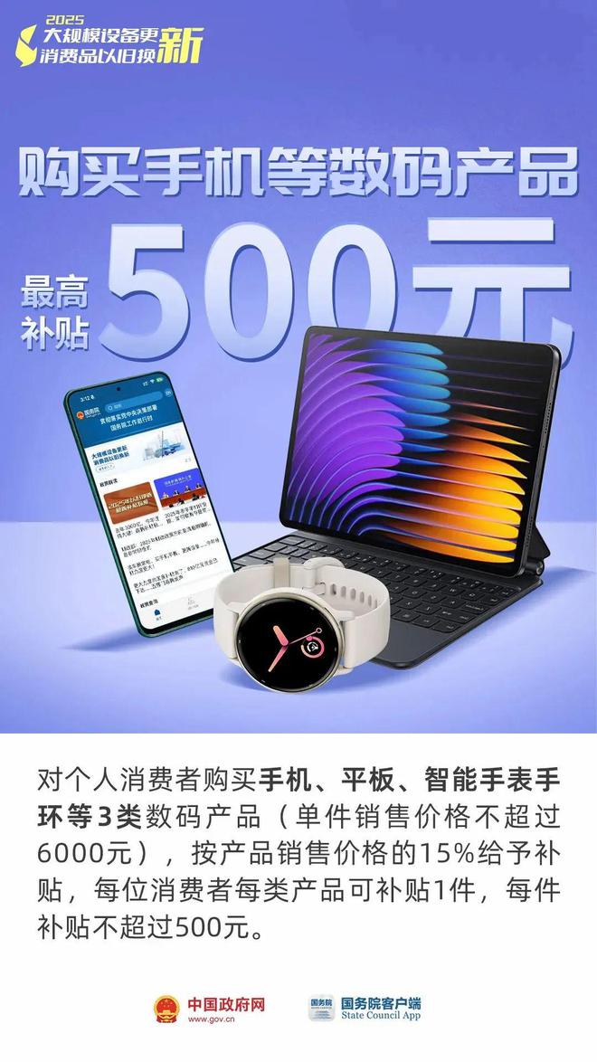 全国手机等数码产品购新补贴申请人数突破2000万