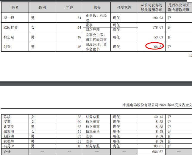 新利体育登录小熊电器2024年净利润288亿减少35%：董秘刘奎持续降薪 去年薪